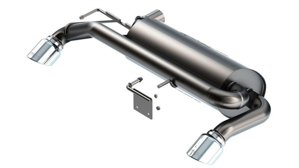 Borla 21-22 Ford Bronco 2.7L V6 4WD S-Type Axle Back Exhaust w/ Bright Chrome Tips - Bull Strap