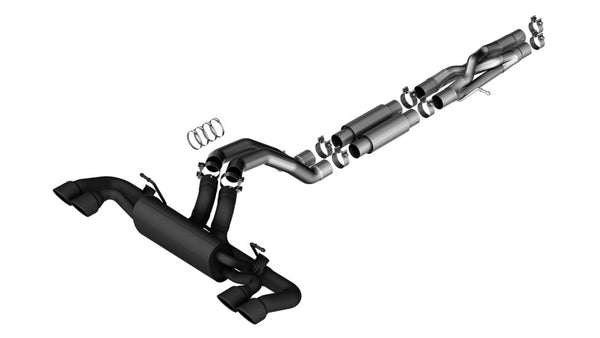 Borla 21-22 Jeep Wrangler Rubicon 392 6.4L V8 AT 4WD 4DR S-Type Cat-Back Exhaust - Coated Black - Bull Strap