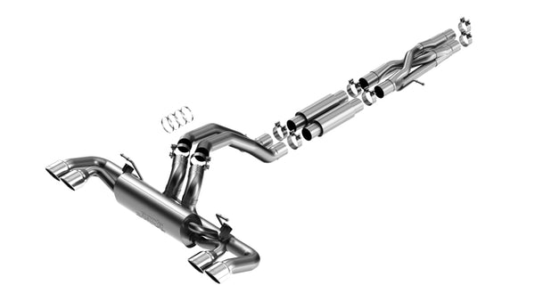 Borla 21-22 Jeep Wrangler Rubicon 392 6.4L V8 AT 4WD 4DR S-Type Cat-Back Exhaust (Stainless) - Bull Strap