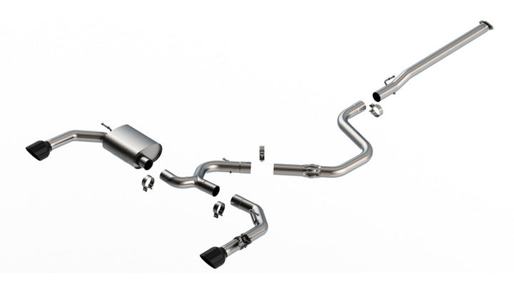 Borla 22-23 Hyundai Elantra N 2.0L 4 CYL. Turbo AT/MT ATAK Catback Exhaust Black Chrome - Bull Strap