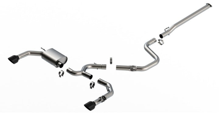 Borla 22-23 Hyundai Elantra N 2.0L 4 CYL. Turbo AT/MT ATAK Catback Exhaust Black Chrome - Bull Strap