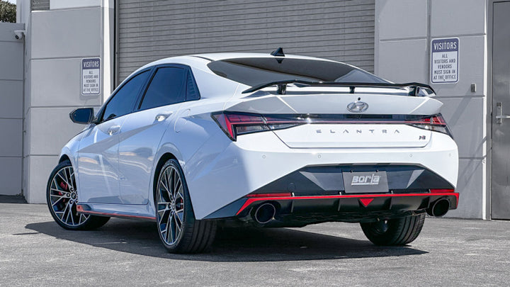 Borla 22-23 Hyundai Elantra N 2.0L 4 CYL. Turbo AT/MT ATAK Catback Exhaust Black Chrome - Bull Strap