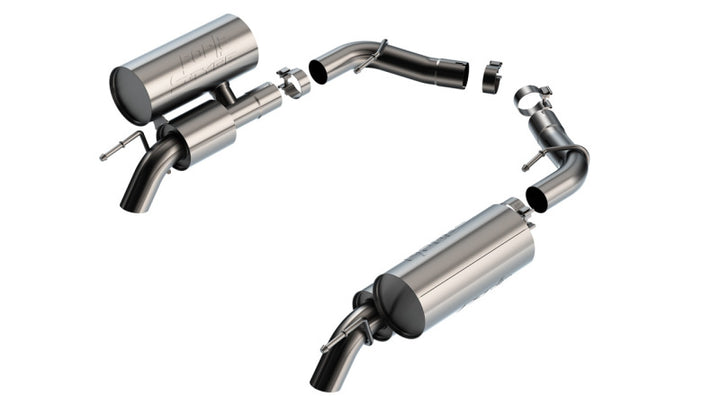 Borla 22-23 Jeep Grand Wagoneer 6.4L V8 2.75in S-TYPE SR Turndown Tip Axleback Exhaust - Bull Strap