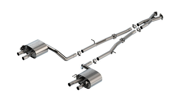 Borla 22-23 Kia Stinger 3.3L V6 Turbo 2.25in Pipe Dia Dual Split Rear Exit S-Type Cat-Back Exhaust - Bull Strap