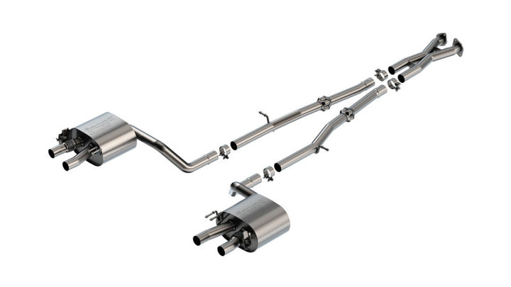 Borla 22-23 Kia Stinger 3.3L V6 Turbo 2.25in Pipe Dia Dual Split Rear Exit S-Type Cat-Back Exhaust - Bull Strap