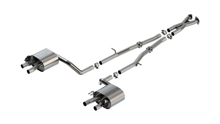 Borla 22-23 Kia Stinger 3.3L V6 Turbo 2.25in Pipe Dia Dual Split Rear Exit S-Type Cat-Back Exhaust - Bull Strap