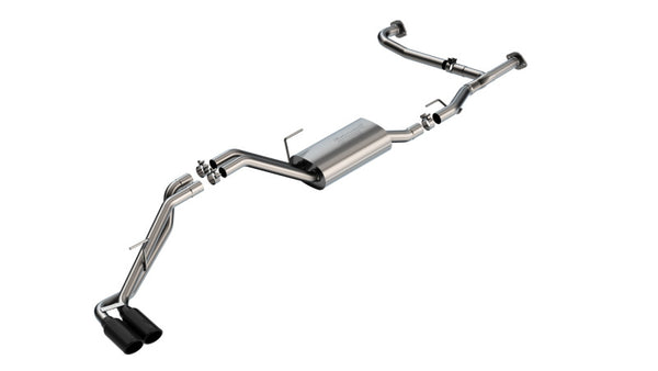 Borla 22-23 Nissan Frontier 3.8L V6 2WD/4WD AT S-Type Catback Exhaust - Black Chrome Tips - Bull Strap