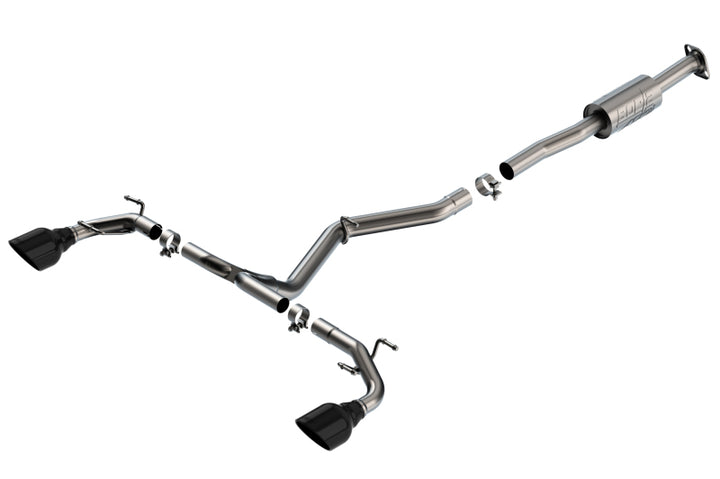 Borla 22-23 Subaru BRZ/Toyota GR86 2.4L RWD AT/MT ATAK Catback Exhaust - Black Chrome Tips - Bull Strap