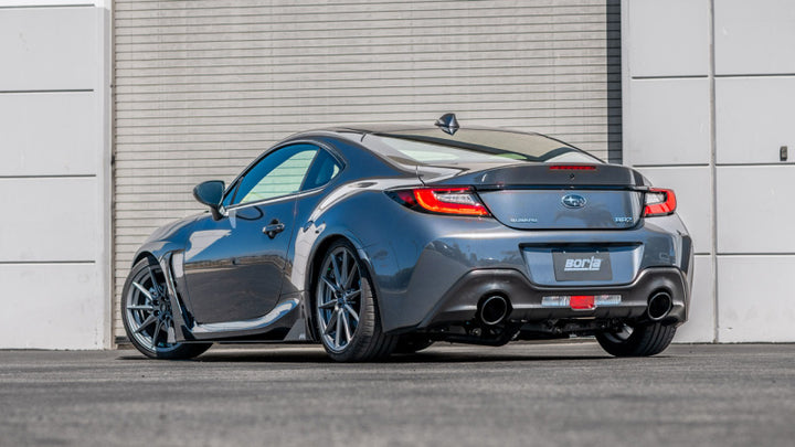 Borla 22-23 Subaru BRZ/Toyota GR86 2.4L RWD AT/MT S-Type Catback Exhaust - Black Chrome Tips - Bull Strap