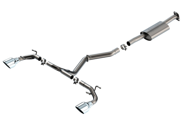 Borla 22-23 Subaru BRZ/Toyota GR86 2.4L RWD AT/MT S-Type Catback Exhaust - Polished Tips - Bull Strap