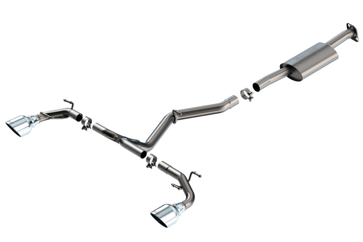 Borla 22-23 Subaru BRZ/Toyota GR86 2.4L RWD AT/MT S-Type Catback Exhaust - Polished Tips - Bull Strap