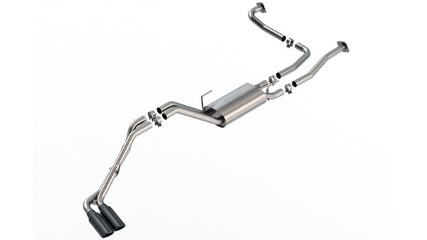 Borla 22-24 Nissan Frontier S-Type Cat Back System - Black Chrome - Bull Strap