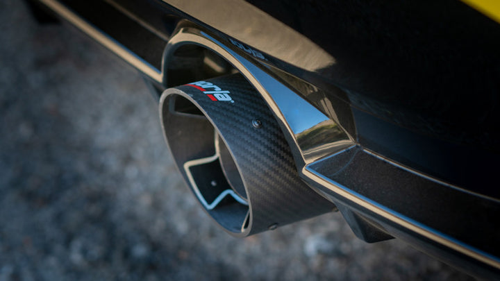 Borla 22-24 Nissan Z 2.5in ATAK Cat Back Exhaust 4.5in Tip - Carbon Fiber Black Anodized - Bull Strap