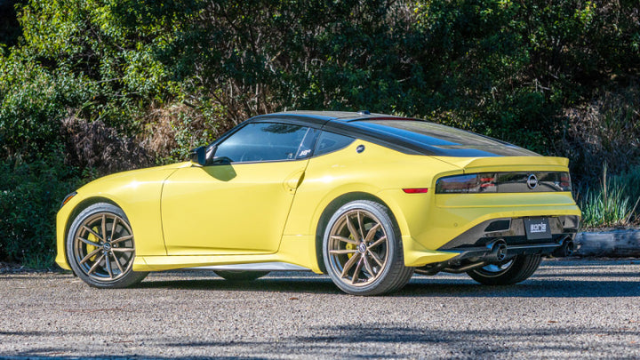 Borla 22-24 Nissan Z 2.5in ATAK Cat Back Exhaust 4.5in Tip - Carbon Fiber Black Anodized - Bull Strap