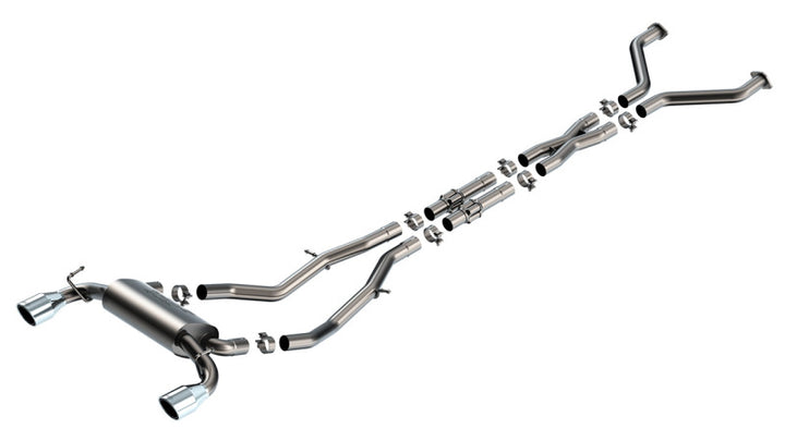 Borla 23-24 Nissan Z 2.5in S-Type Cat Back Exhaust 4.5in Tip - Stainless Steel Tips - Bull Strap