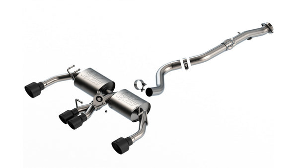 Borla 23-24 Toyota GR Corolla ATAK Cat Back System w/ Black Tips - Bull Strap