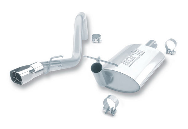 Borla 91-95 Jeep Wrangler YJ 4.0L 6cyl 4WD 2Dr SS Single Rigth Rear Exit Cat-Back Exhaust - Bull Strap