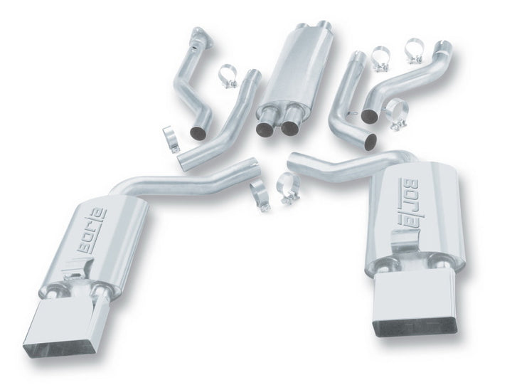 Borla 92-96 Chevrolet Corvette Hatchback/Conv 5.7L 8cyl 4/6 Spd Touring SS Catback Exhaust - Bull Strap