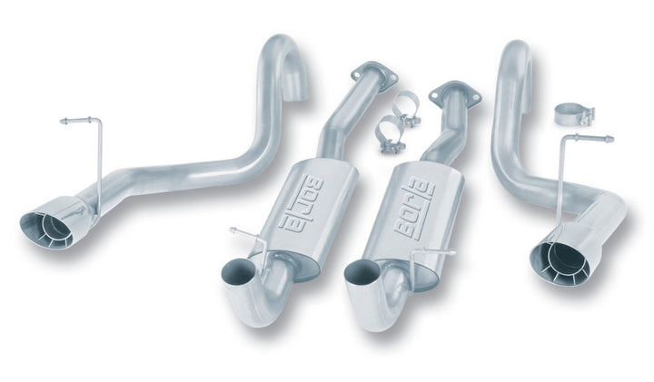 Borla 94-95 Mustang GT/Cobra V8 5.0L SS Catback Exhaust - Bull Strap