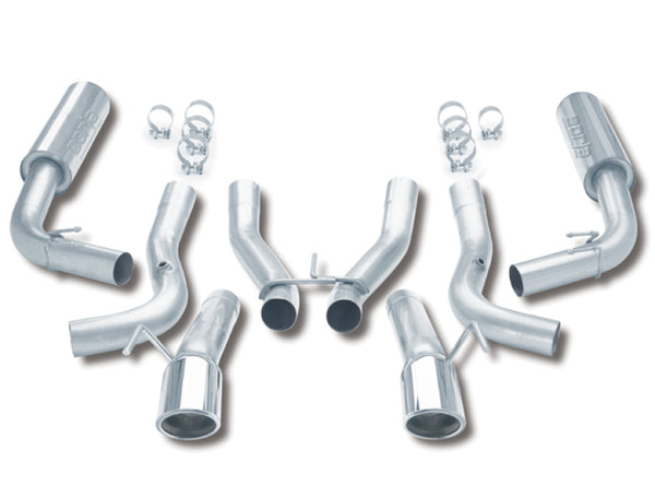 Borla 96-02 Viper GTS/R/T-10 Coupe/Convertible 2dr w/ 2.5in Inlets SS Catback Exhaust System - Bull Strap