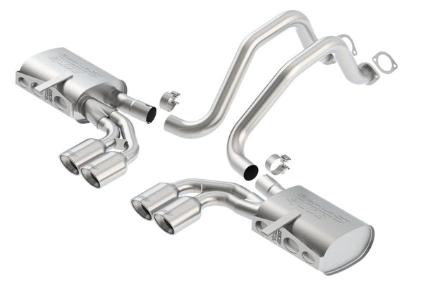 Borla 97-04 Chevrolet Corvette 5.7L 8cyl S-Type SS Catback Exhaust - Bull Strap