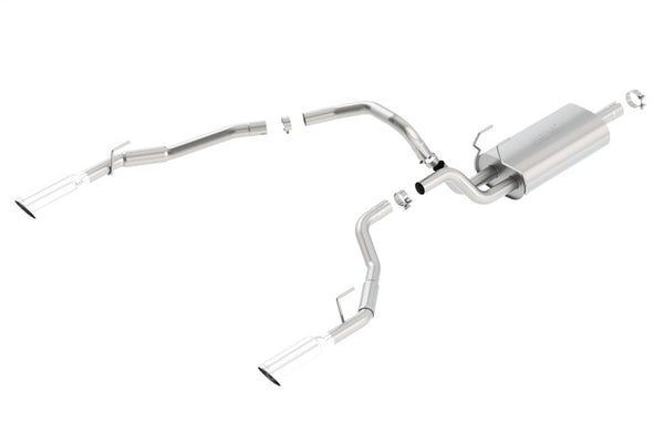 Borla Cat-Back Touring 09-15 Ram 1500 5.7L EC SB Truck Single Spilt Rear Exit Through Bumper - Bull Strap