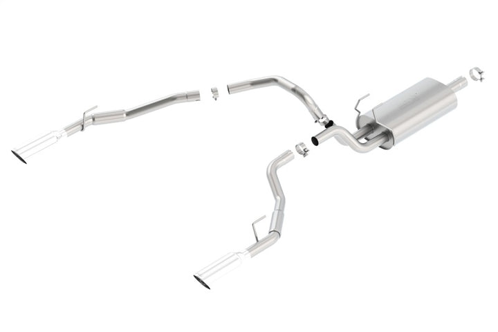 Borla Cat-Back Touring 09-15 Ram 1500 5.7L EC SB Truck Single Spilt Rear Exit Through Bumper - Bull Strap