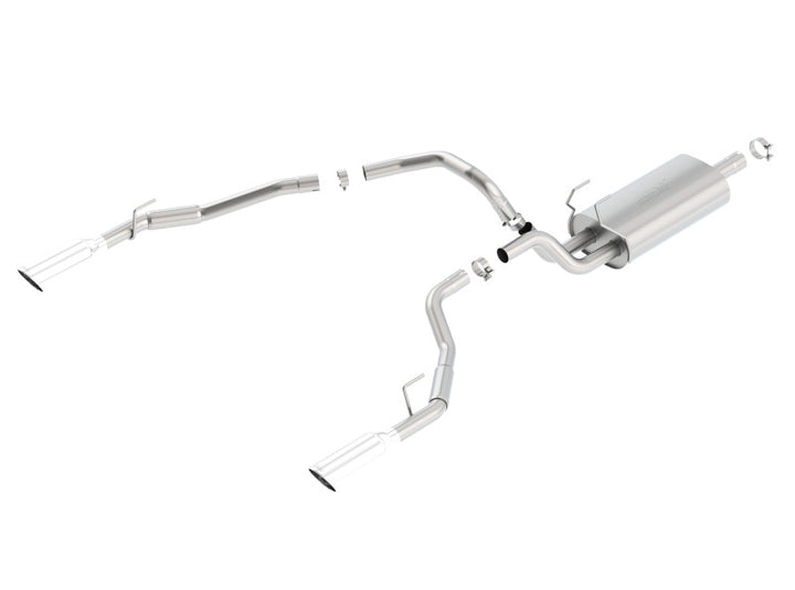 Borla Cat-Back Touring 09-15 Ram 1500 5.7L EC SB Truck Single Spilt Rear Exit Through Bumper - Bull Strap