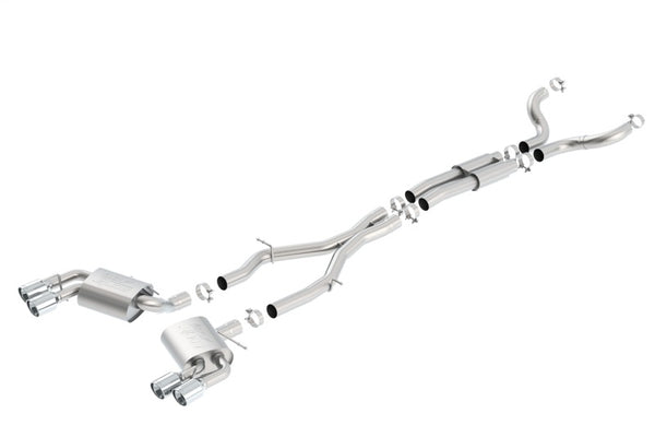 Borla Chevy 16-17 Camaro 6.2L ATAK Catback w/ Dual Tips (NPP) Dual Split Rear Exit - Bull Strap