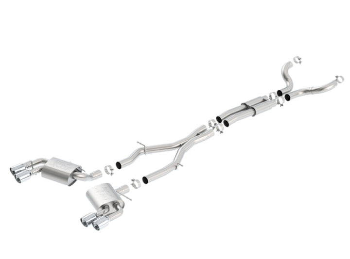 Borla Chevy 16-17 Camaro 6.2L ATAK Catback w/ Dual Tips (NPP) Dual Split Rear Exit - Bull Strap