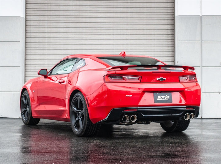 Borla Chevy 16-17 Camaro 6.2L ATAK Catback w/ Dual Tips (NPP) Dual Split Rear Exit - Bull Strap