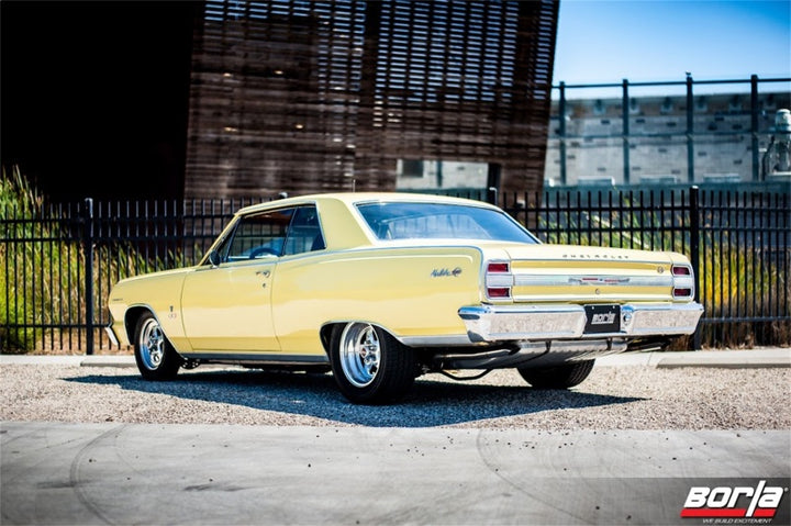 Borla CrateMuffler LS3 ATAK 2.25in Offset/Offset 14inx4.35inx9in Oval Muffler - Bull Strap