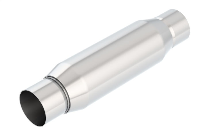 Borla CrateMuffler Resonator Option 2.25in Center/Center 3.5in Round x 10in - Bull Strap