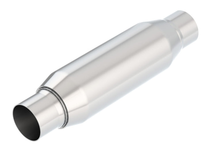 Borla CrateMuffler Resonator Option 2.25in Center/Center 3.5in Round x 10in - Bull Strap