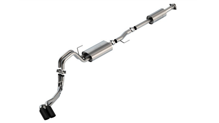 Borla F-150 2021 2.7L/3.5L 4dr CC SB EC STB Lar/KingR/Plnm/LTD 3/2.25 DSE CB Touring BLK CHR Tips - Bull Strap