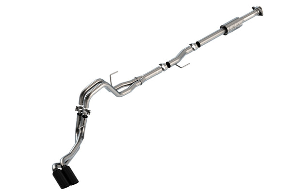 Borla F-150 2021 2.7L/3.5L 4dr CC SB EC STB Lari/King R/Plinum/LTD 3/2.25 DSE CB AK BLK CHR Tips - Bull Strap