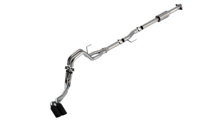 Borla F-150 2021 2.7L/3.5L 4dr CC SB EC STB Lari/King R/Plinum/LTD 3/2.25 DSE CB AK BLK CHR Tips - Bull Strap