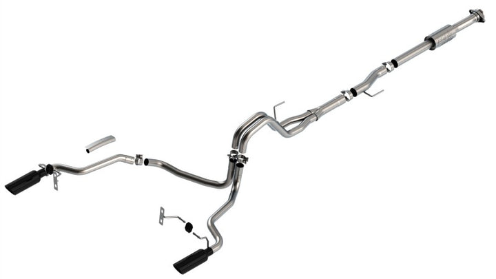 Borla F-150 2021 2.7L/3.5L 4dr CC SB EC STB Lari/King R/Plinum/LTD 3/2.25 SRE CB AK BLK CHR Tips - Bull Strap