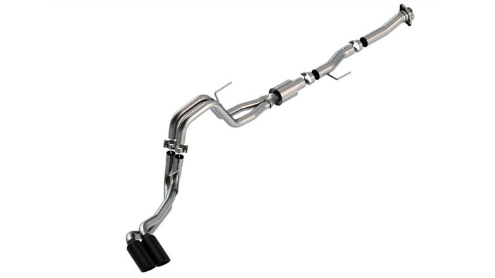 Borla F-150 2021 5.0L 2dr RC SB (122.8 WB) XL/XLT 3/2.25 DSE Cat-Back ATAK Black Chrome Tips - Bull Strap
