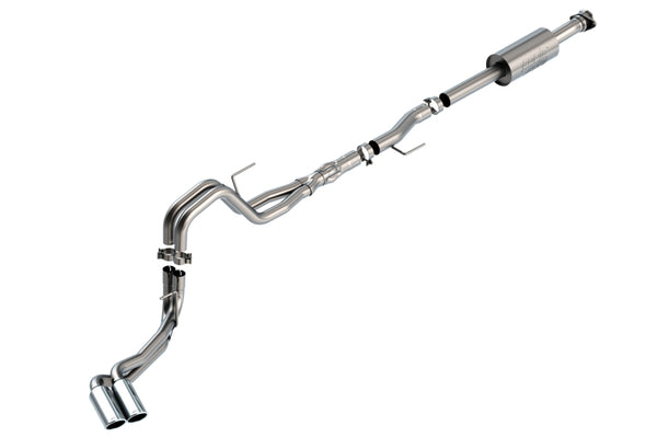 Borla F-150 2021 5.0L 4dr CC SB EC STB Lariat/KR/Platinum/LTD 3/2.25 DSE Cat-Back ATAK CHR Tips - Bull Strap