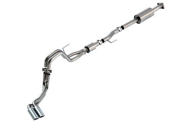 Borla F-150 2021 5.0L 4dr CC SB EC STB Lariat/KR/Platinum/LTD 3/2.25 DSE Cat-Back S-Type CHR Tips - Bull Strap
