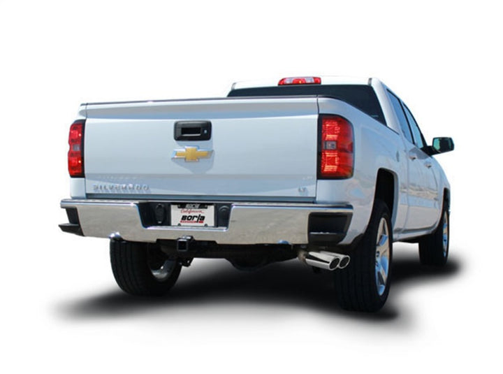 Borla S-Type Cat-Back 14 Sierra 1500 Ext. Cab Stnd Bed/CC Short Bed 143.5in WB Side Exit Exhaust - Bull Strap