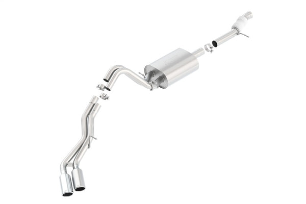 Borla Touring Cat Back 15-16 Chevy Tahoe 5.3L V8 2.75in, 2.25in Dual Same Side Exit 4in Tips - Bull Strap