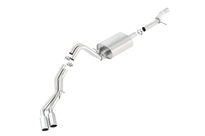 Borla Touring Cat Back 15-16 Chevy Tahoe 5.3L V8 2.75in, 2.25in Dual Same Side Exit 4in Tips - Bull Strap