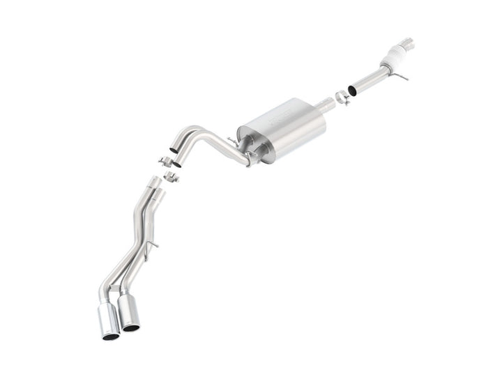 Borla Touring Cat Back 15-16 Chevy Tahoe 5.3L V8 2.75in, 2.25in Dual Same Side Exit 4in Tips - Bull Strap