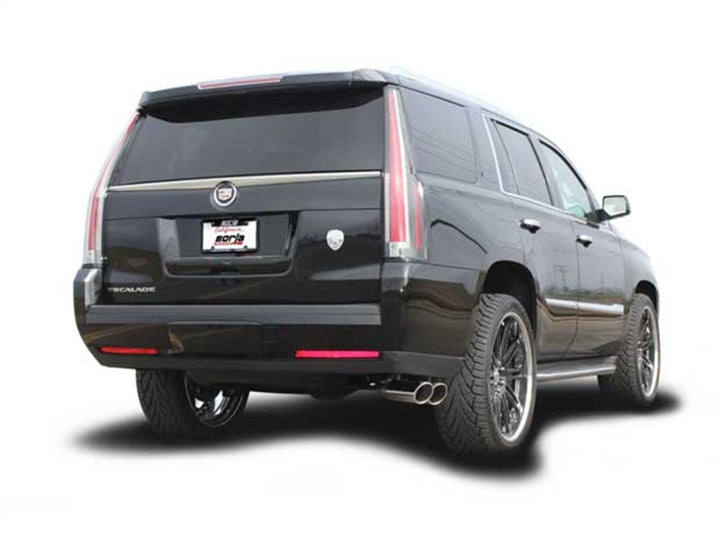 Borla Touring Cat Back 15-16 GMC Denali 6.2L V8 2.75in, 2.25in Dual Same Side Exit 4in Tips Exhaust - Bull Strap
