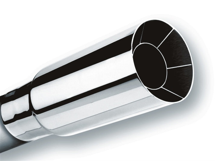 Borla Universal Polished Tip Single Round Intercooled (inlet 2 1/4in. Outlet 2 1/2in) - Bull Strap