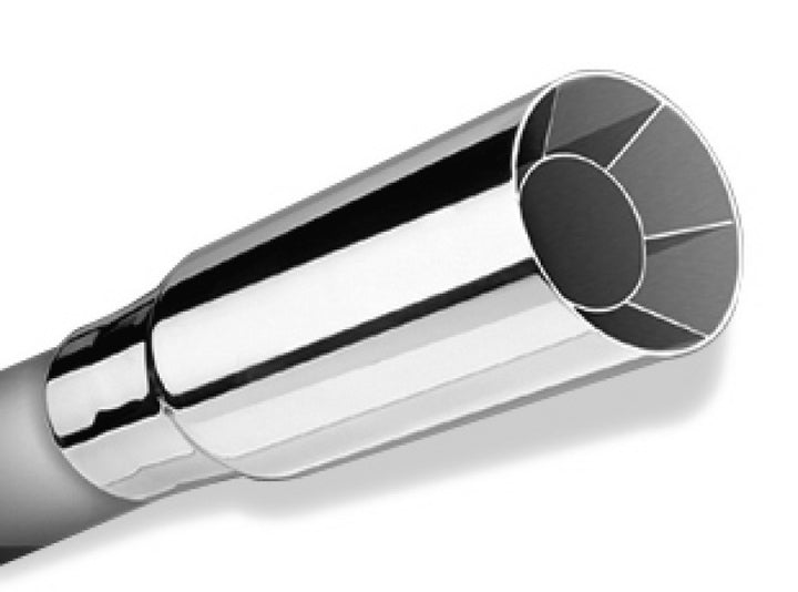 Borla Universal Polished Tip Single Round Intercooled (inlet 2 1/4in. Outlet 2 1/2in) - Bull Strap