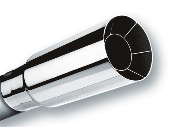 Borla Universal Polished Tip Single Round Intercooled (inlet 2in. Outlet 2 1/2in) - Bull Strap