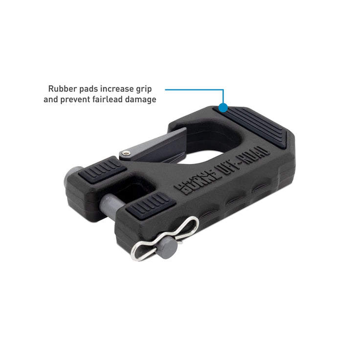 Borne Off-Road 12K Winch - Grey Synthetic Rope - Bull Strap